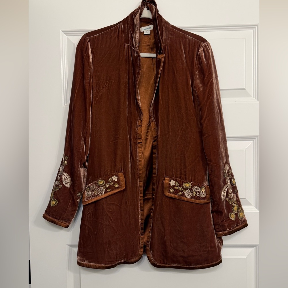 Sundance Copper Velvet Blazer